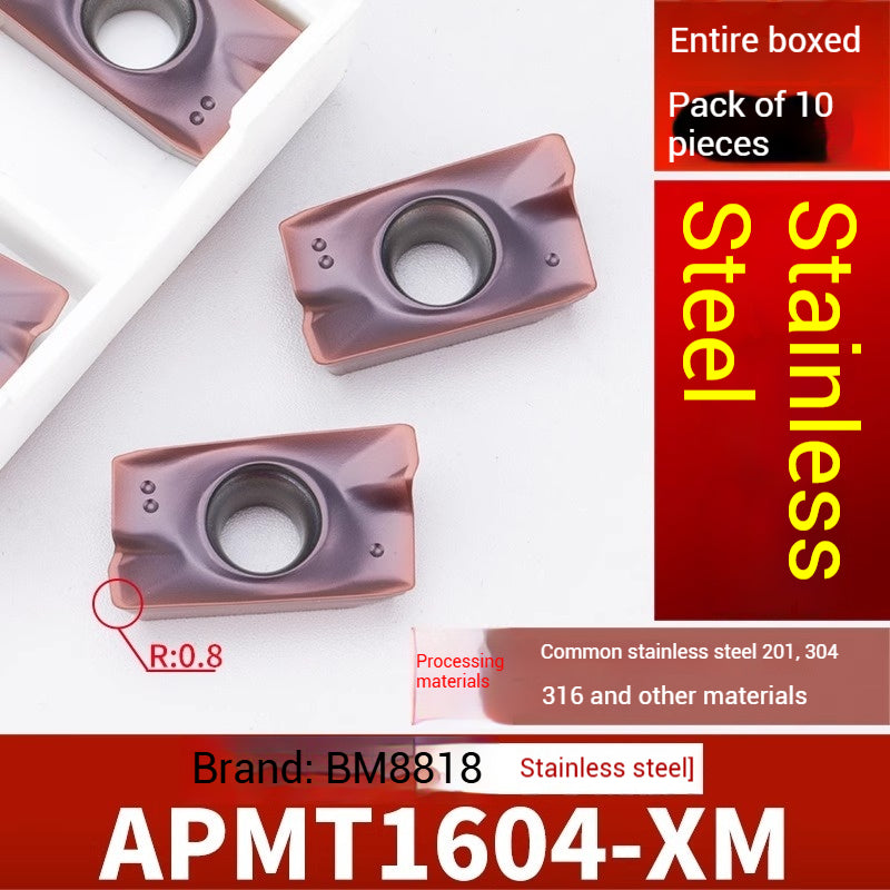 1026-CNC milling inserts APMT1135 carbide 1604 milling inserts fast feed R0.8 coated rough milling cutter grains Shandong Denso Pricision Tools Co.,Ltd.